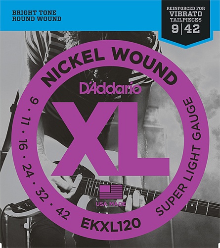 D'Addario EKXL120 Nickel Wound    , Super Light, , 9-42