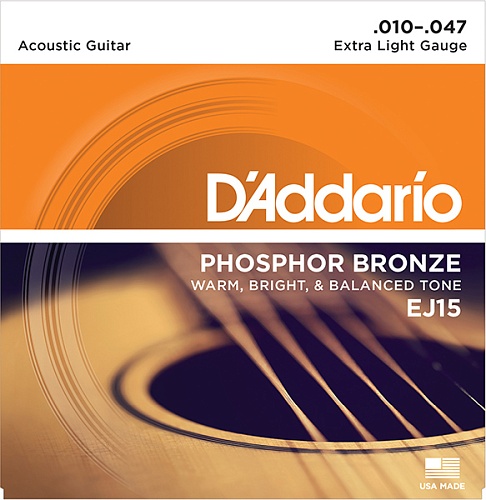 D'Addario EJ15 Phosphor Bronze    , 10-47